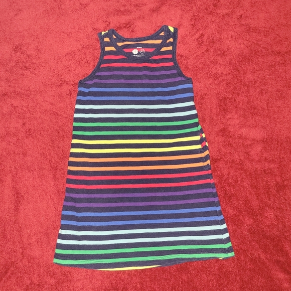 Primary Other - Kids 6-7 Primary Rainbow Stripe Tank Dress
